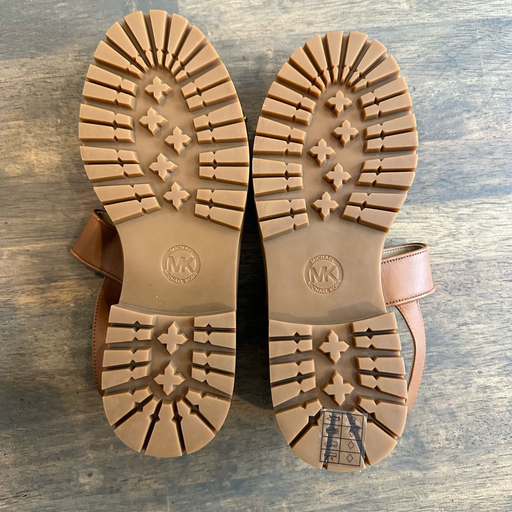 MICHAEL Michael Kors Kailey Leather Lug Heel Brown - Picture 6 of 7